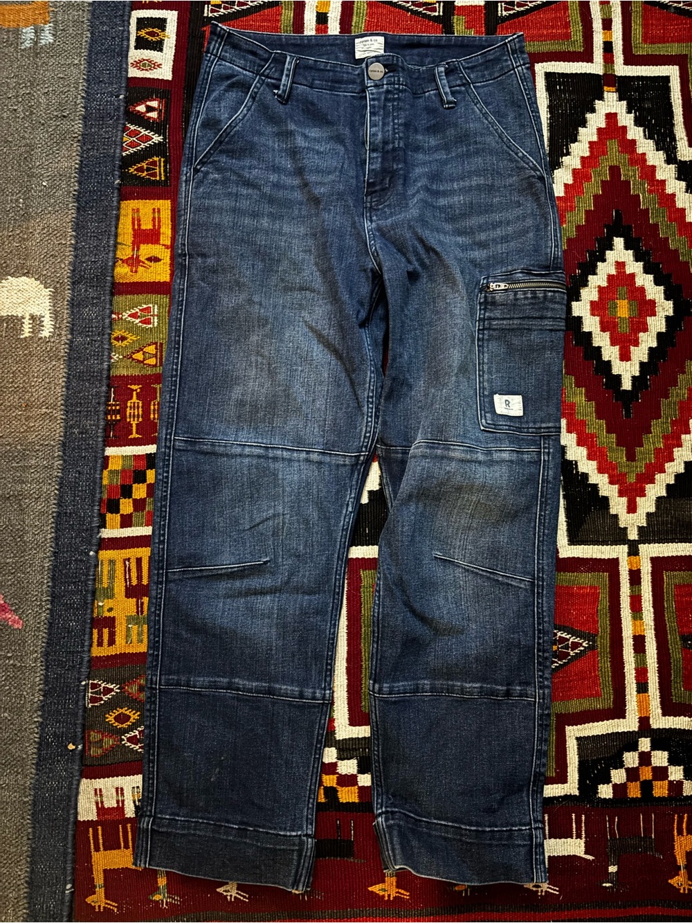 Ripton & Co Hiker Blue Denim Cargo Pants